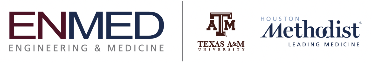 ENMED, Texas A&M University, and Houston Methodist logos together